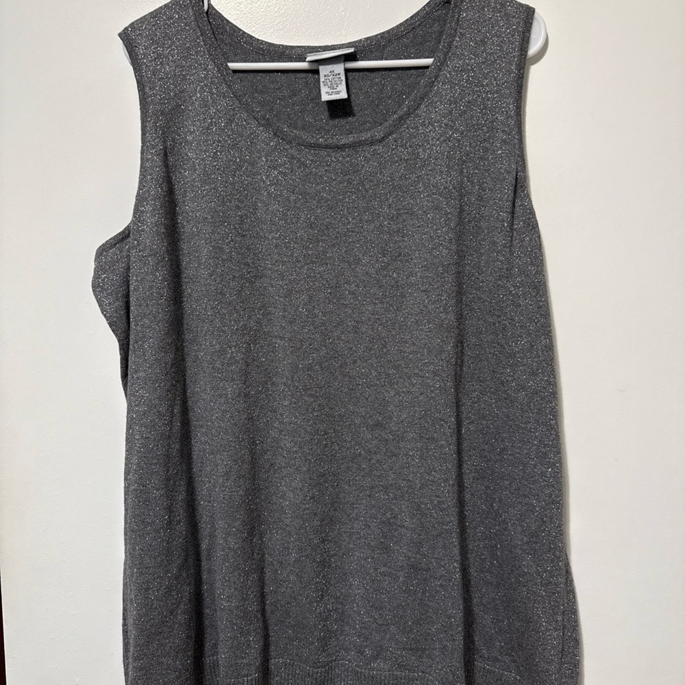Catherines Silver Metallic Top